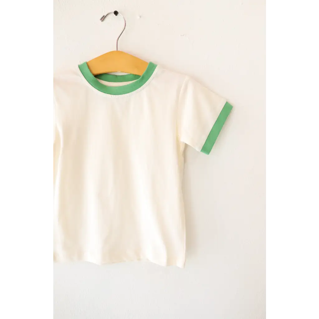 Organic Toddler & Kids Everyday Ringer Tee - Green