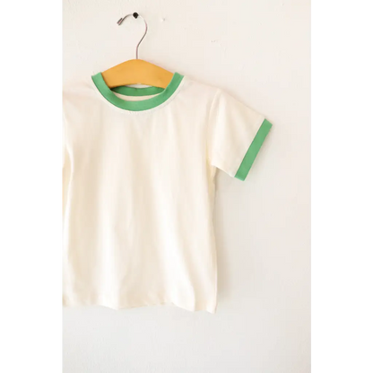 Organic Toddler & Kids Everyday Ringer Tee - Green