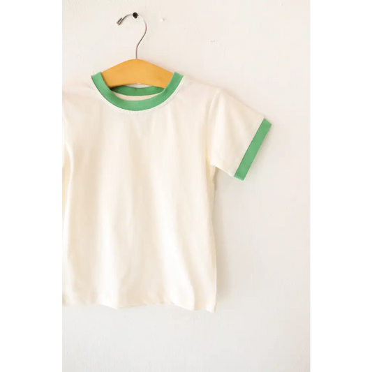Organic Toddler & Kids Everyday Ringer Tee - Green