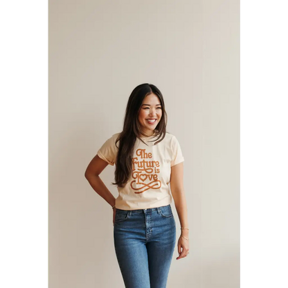 Organic Women's Graphic T-Shirt - Future is Love