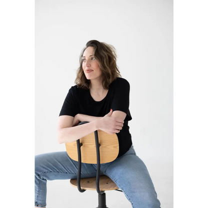 The Mom Crop in Jet Black