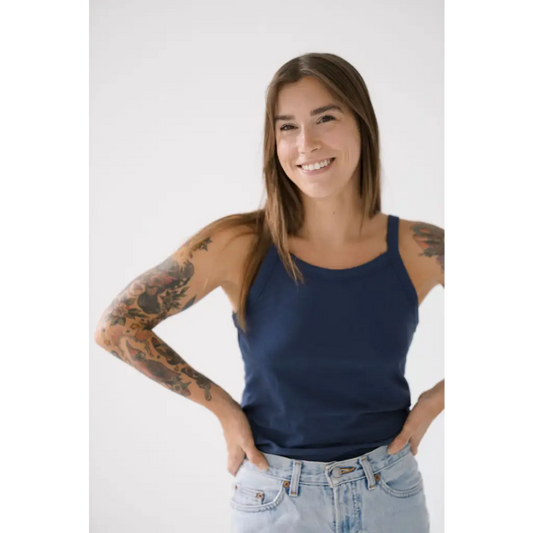Organic Women's Tank Top - Navy