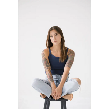 Organic Women's Tank Top - Navy