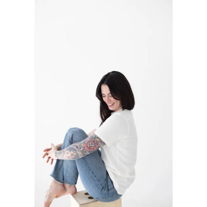 The Mom Tee in Antique White