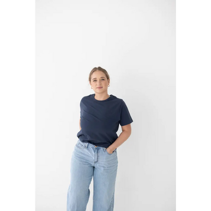 The Mom Tee in Navy