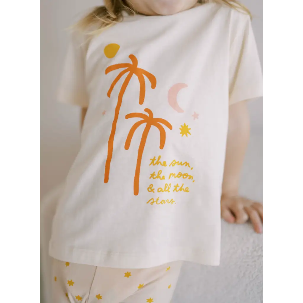 Sun, Moon Stars Organic Cotton Toddler & Kids T-Shirt
