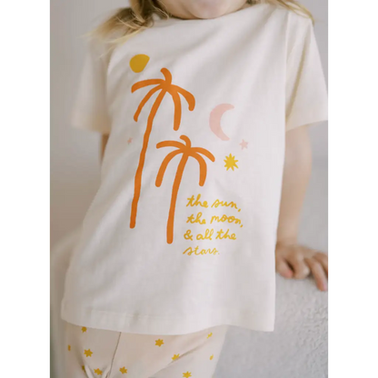 Sun, Moon Stars Organic Cotton Toddler & Kids T-Shirt