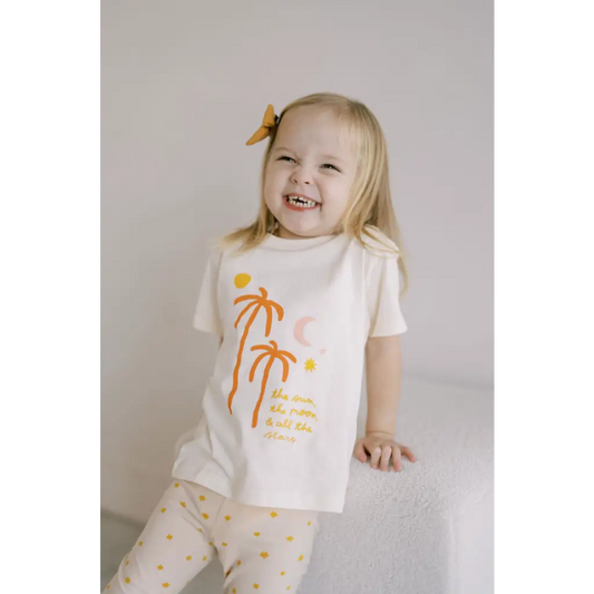 Sun, Moon Stars Organic Cotton Toddler & Kids T-Shirt