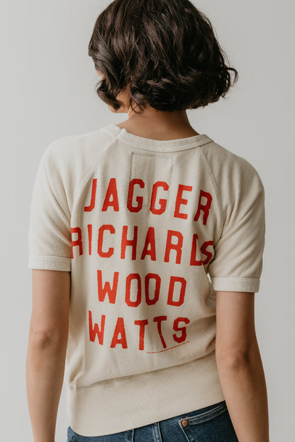 Women's Organic Rolling Stones Ivory Raglan Tee