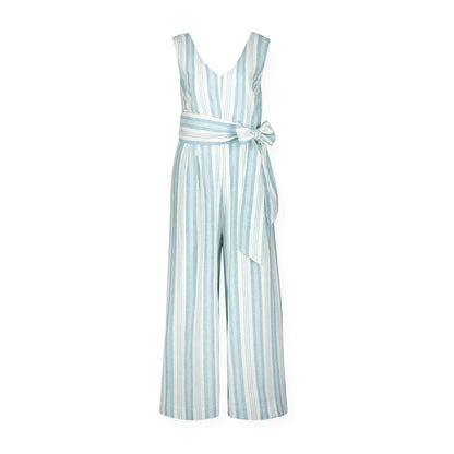 Women's Tie-Waist Wide Leg Jumpsuit