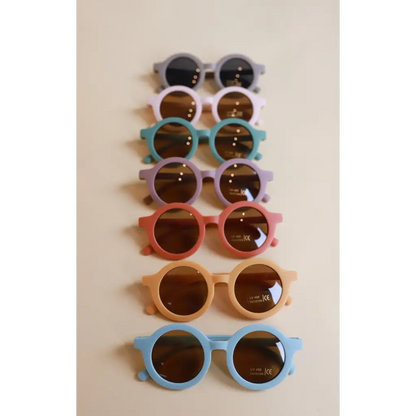 Toddler/Baby Round Retro Sunglasses, UV400 - Sky Blue