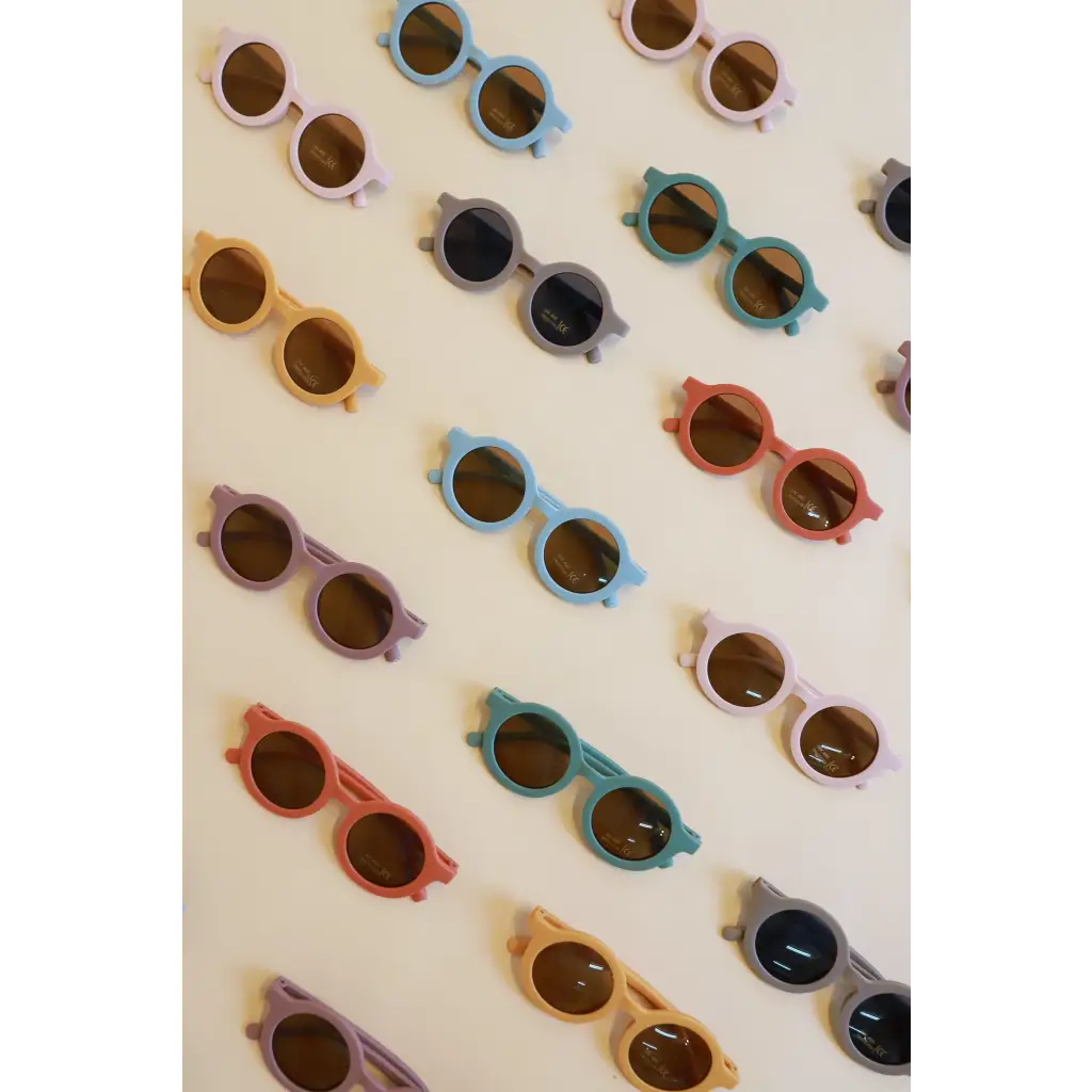 Toddler/Baby Round Retro Sunglasses, UV400 - Sky Blue