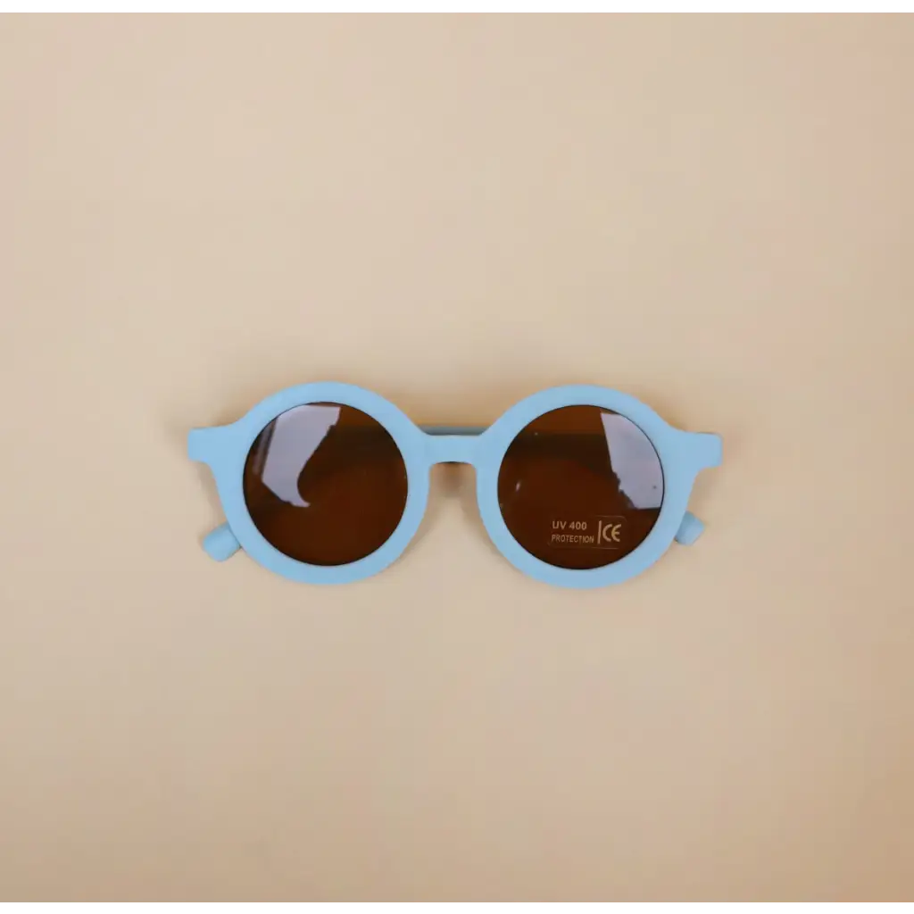 Toddler/Baby Round Retro Sunglasses, UV400 - Sky Blue