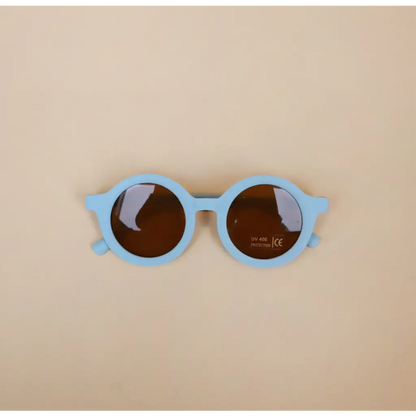 Toddler/Baby Round Retro Sunglasses, UV400 - Sky Blue