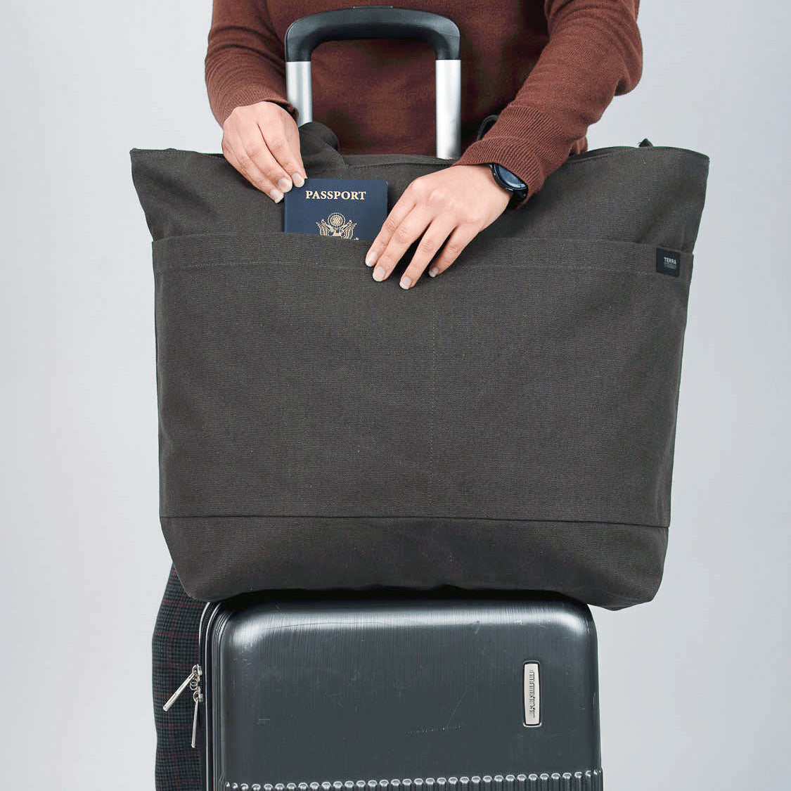 Organic Cotton Tote Bag with Trolley Sleeve