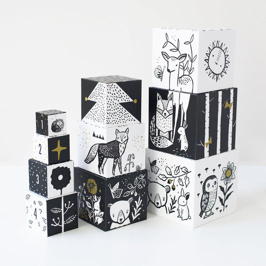 Set of 10 Nesting Blocks - Woodland Numbers