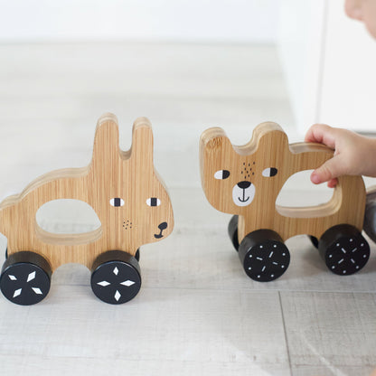 Wood Bear Push Toy