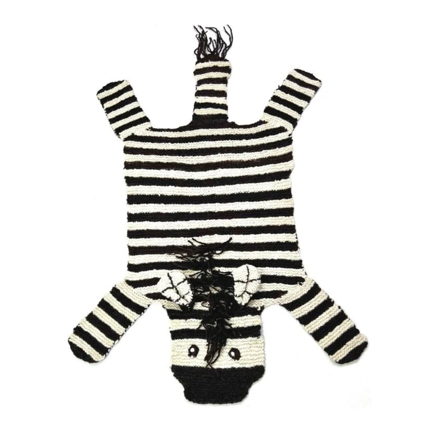 Organic Wool Play Mat + Nursery Rug - Zebra