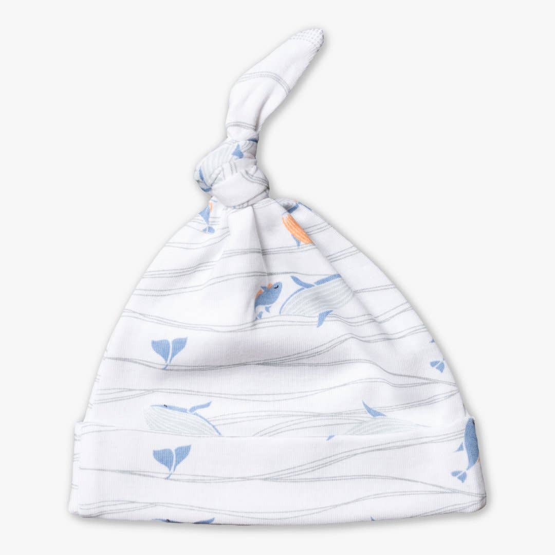Organic Baby Hat - Whales
