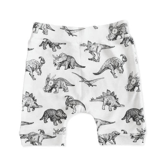 Dinosaur Print Organic Cotton Harem Cropped Pants