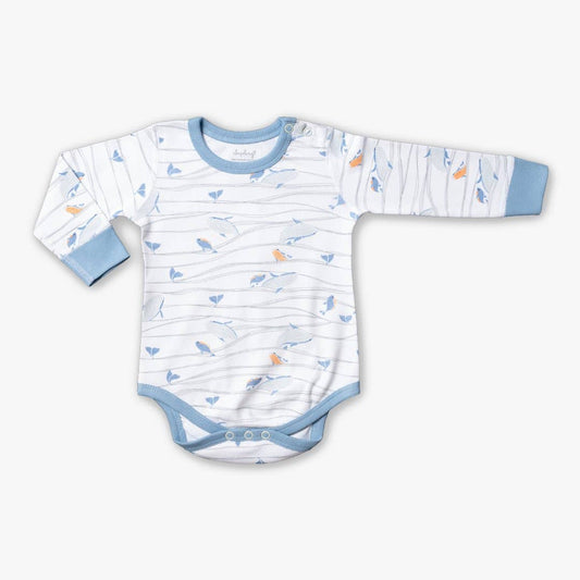 Organic Baby Bodysuit - Whales