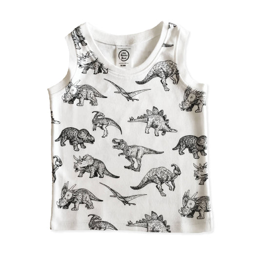 Dinosaur Print Organic Baby Tank Top