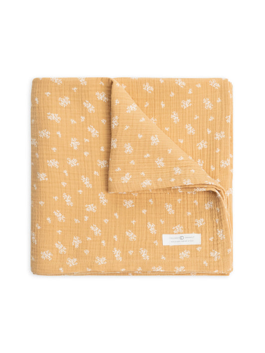 Organic Cotton Muslin Baby Swaddle Blanket - Honeysuckle