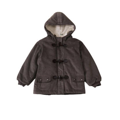 Organic Baby & Toddler Corduroy Quilted Coat - Elephant Gray